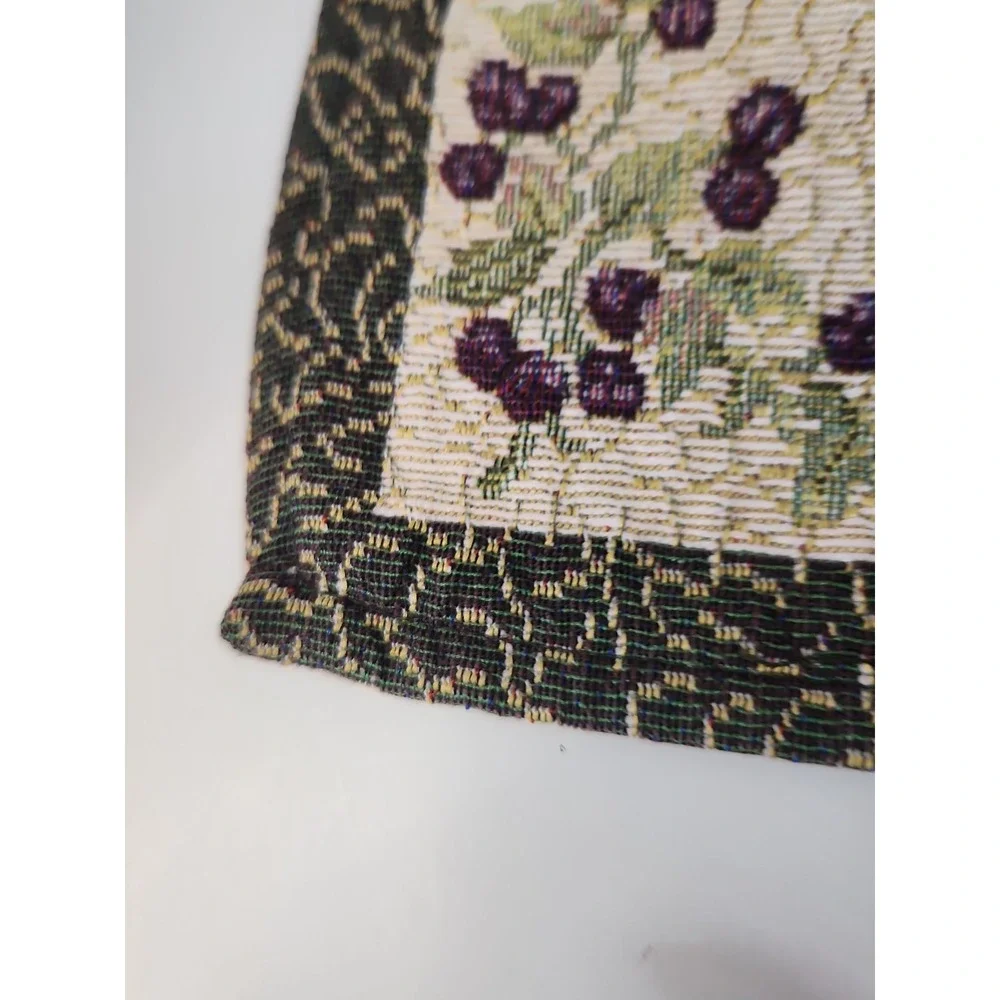 Vtg Tapestry Placemats Set of 6 Fruit Basket Harvest Autumn Cottagecore